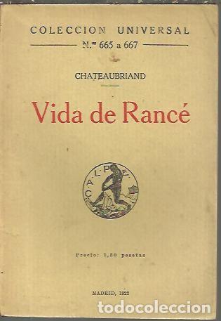 Libros: VIDA DE RANCE. - CHATEAUBRIAND, F. R. - Foto 1