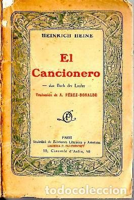 Libros: EL CANCIONERO. - HEINE, Heinrich. - Foto 1