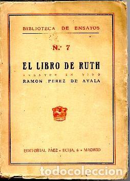Libros: EL LIBRO DE RUTH. - PEREZ DE AYALA, Ram&oacute;n. - Foto 1