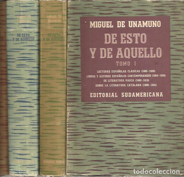 Libros: DE ESTO Y DE AQUELLO. - UNAMUNO, Miguel de. - Foto 1