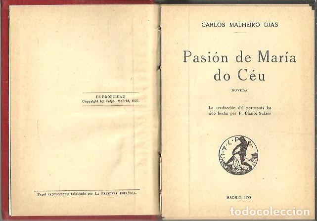 Libros: PASION DE MARIA DO CEU. - DIAS MALHEIRO, Carlos. - Foto 1