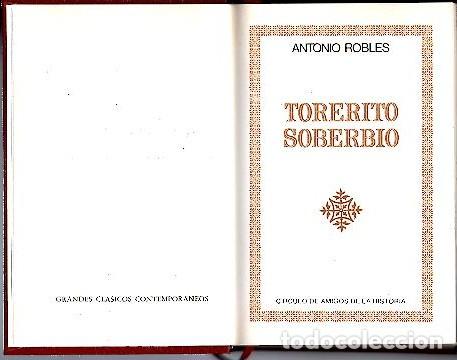 Libros: TORERITO SOBERBIO. - ROBLES, Antonio. - Foto 1