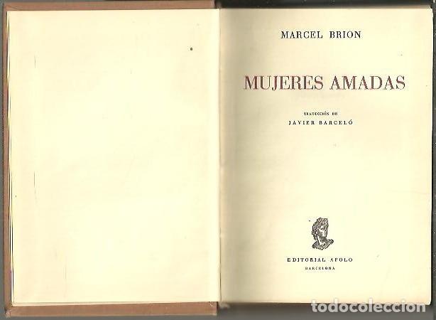 Libros: MUJERES AMADAS. - BRION, Marcel. - Foto 1