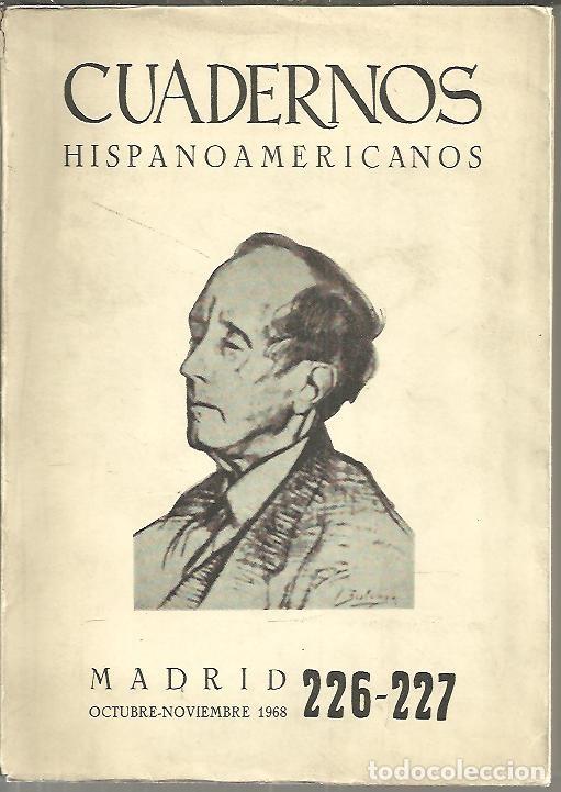 Libros: CUADERNOS HISPANOAMERICANOS. 226-227. HOMENAJE A AZORIN. - REVISTA. - Foto 1