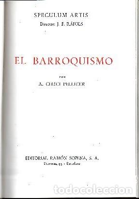 Libros: EL BARROQUISMO. - CIRICI PELLICER, A. - Foto 1