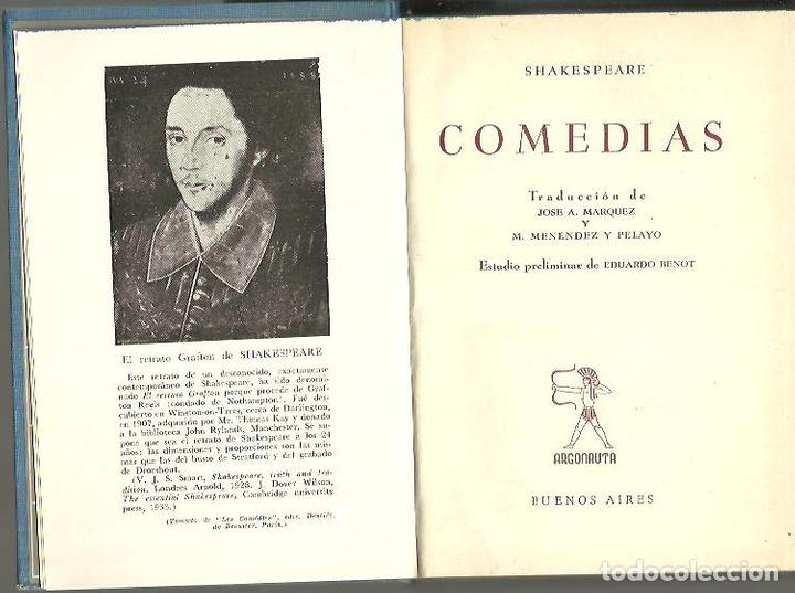 Libros: COMEDIAS. - SHAKESPEARE, William. - Foto 1