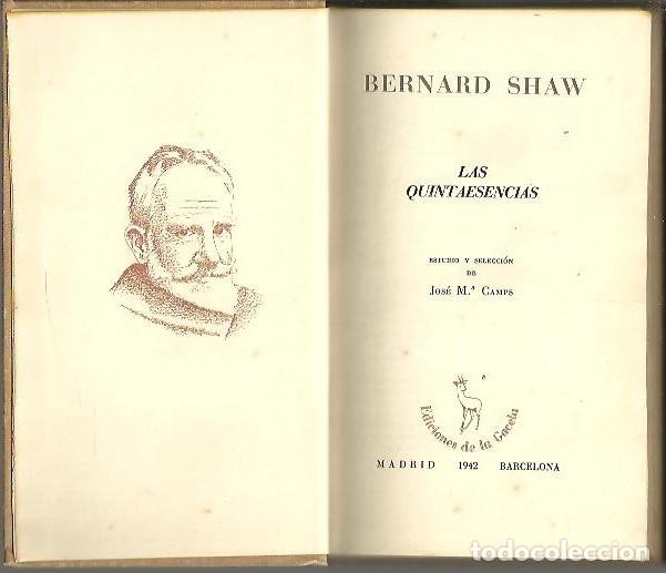 Libros: LAS QUINTAESENCIAS. - SHAW, Bernard. - Foto 1