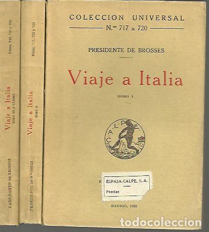 Libros: VIAJE A ITALIA. - BROSSES, Presidente De. - Foto 1