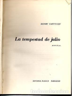 Libros: LA TEMPESTAD DE JULIO. - CASTILLOU, Henry. - Foto 1