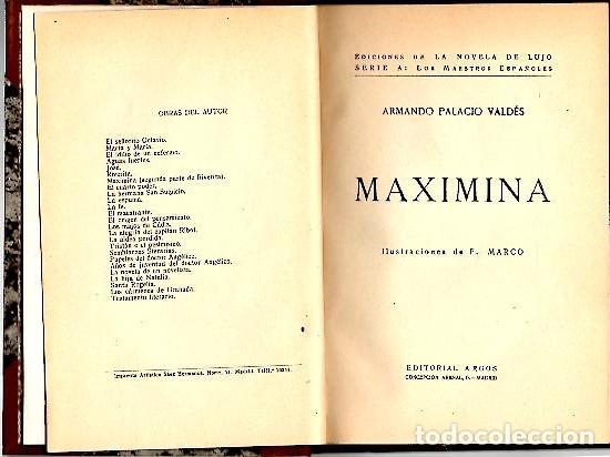Libros: MAXIMINA. - PALACIO VALDES, Armando. - Foto 1
