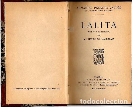 Libros: LALITA. - PALACIO VALDES, Armando. - Foto 1
