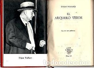 Libros: EL ARQUERO VERDE. - WALLACE, Edgar. - Foto 1