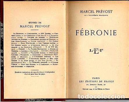 Libros: FEBRONIE. - PREVOST, Marcel. - Foto 1