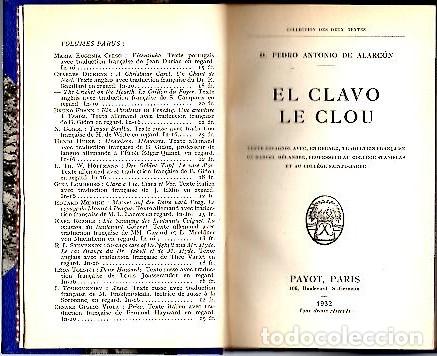 Libros: EL CLAVO. LE CLOU. - ALARCON, Pedro Antonio de. - Foto 1