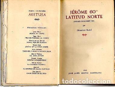 Libros: JEROME 60&ordm; LATITUD NORTE. - BEDEL, Maurice. - Foto 1