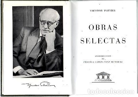 Libros: OBRAS SELECTAS. - PLIEVIER, Theodor. - Foto 1