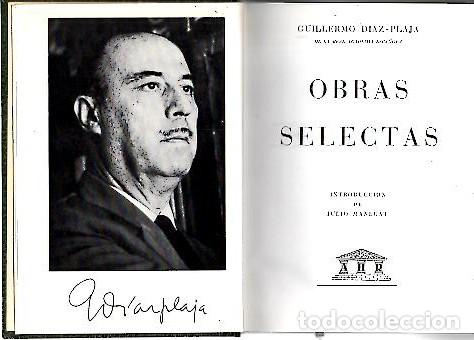 Libros: OBRAS SELECTAS. - DIAZ PLAJA, Guillermo. - Foto 1