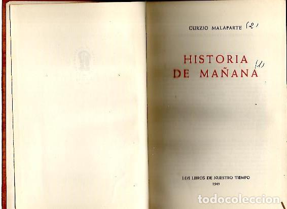 Libros: HISTORIA DE MA&Ntilde;ANA. - MALAPARTE, Curzio. - Foto 1
