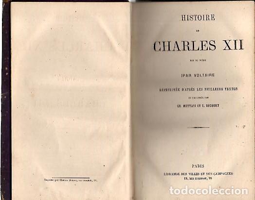 Libros: HISTOIRE DE CHARLES XII ROI DE SUEDE. - VOLTAIRE. - Foto 1