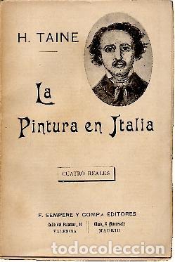 Libros: LA PINTURA EN ITALIA. - TAINE, H. - Foto 1
