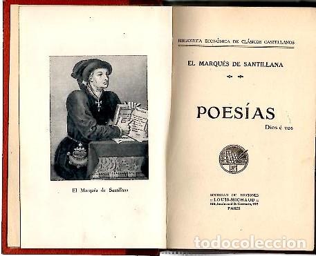 Libros: POESIAS, DIOS E VOS. - SANTILLANA, Marqu&eacute;s de. - Foto 1