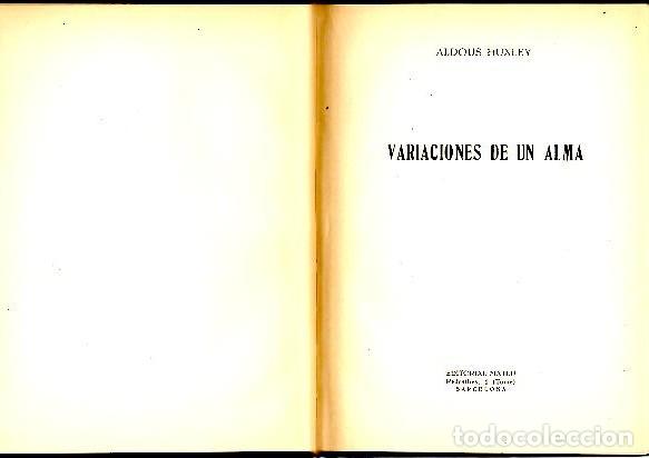 Libros: VARIACIONES DE UN ALMA. - HUXLEY, Aldous. - Foto 1