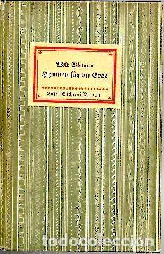Libros: HYMNEN FUR DIE ERDE. - WHITMAN, Walt. - Foto 1