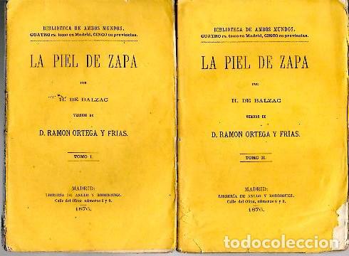 Libros: LA PIEL DE ZAPA. - BALZAC, Honor&eacute; de. - Foto 1