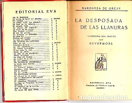 Libros: LA DESPOSADA DE LAS LLANURAS. - ORCZY, Baronesa de. - Foto 1