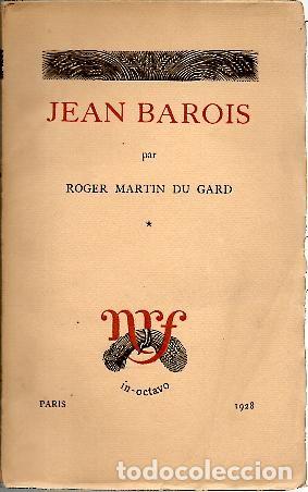 Libros: JEAN BAROIS. - MARTIN DU GARD, Roger. - Foto 1