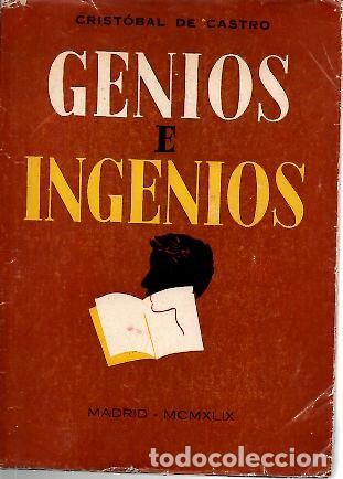 Libros: GENIOS E INGENIOS. - CASTRO, Crist&oacute;bal de. - Foto 1