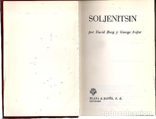 Libros: SOLJENITSIN. - BURG, David. FEIFER, George. - Foto 1