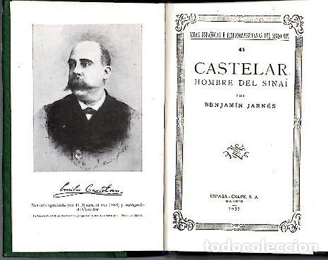 Libros: CASTELAR. HOMBRE DEL SINAI. - JARNES, Benjam&iacute;n. - Foto 1
