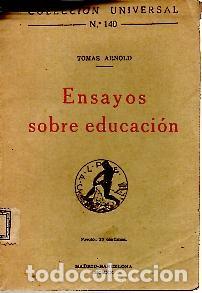 Libros: ENSAYOS SOBRE EDUCACION. - ARNOLD, Tomas. - Foto 1