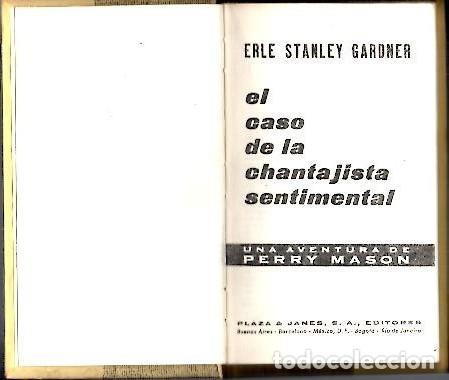 Libros: EL CASO DE LA CHANTAJISTA SENTIMENTAL. - GARDNER, Erle Stanley. - Foto 1