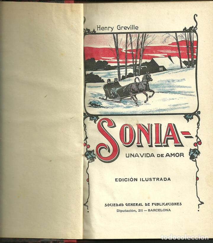Libros: UNA VIDA DE AMOR (SONIA). - GREVILLE, Henry. - Foto 1