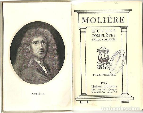 Libros: OEUVRES COMPLETES EN SIX VOLUMES. TOME PREMIER. - MOLIERE. - Foto 1
