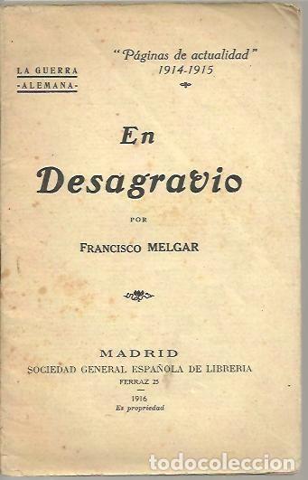 Libros: EN DESAGRAVIO. - MELGAR, Francisco. - Foto 1