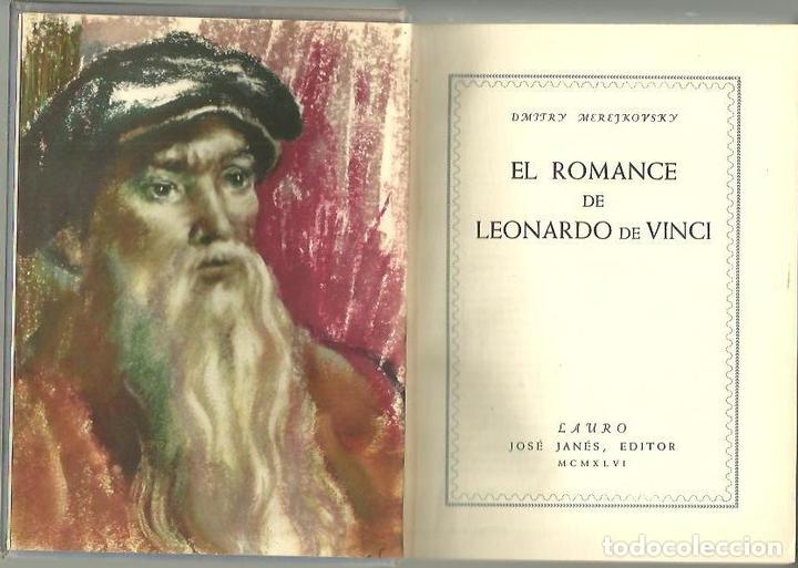 Libros: EL ROMANCE DE LEONARDO DE VINCI. - MEREJKOVSKY, Dimitri. - Foto 1