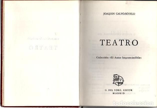Libros: TEATRO. - CALVO SOTELO, Joaqu&iacute;n. - Foto 1