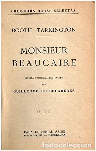 Libros: MONSIEUR BEAUCAIRE. - TARKINGTON, Booth. - Foto 1