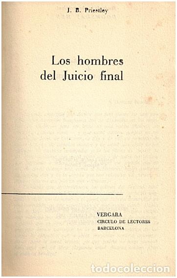 Libros: LOS HOMBRES DEL JUICIO FINAL. - PRIESTLEY, J. B. - Foto 1
