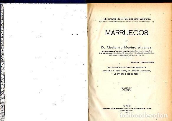 Libros: MARRUECOS. - MERINO ALVAREZ, Abelardo. - Foto 1