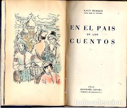 Libros: EN EL PAIS DE LOS CUENTOS. - HAMSUM, Knut. - Foto 1