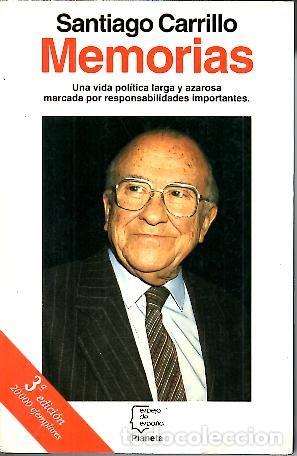 Libros: MEMORIAS. - CARRILLO, Santiago. - Foto 1