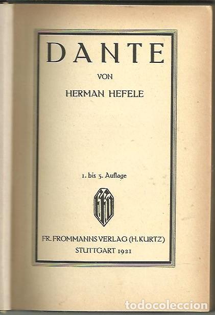 Libros: DANTE. - HEFELE, Herman. - Foto 1