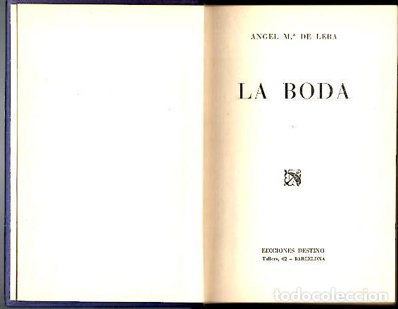 Libros: LA BODA. - LERA, Angel M. De. - Foto 1