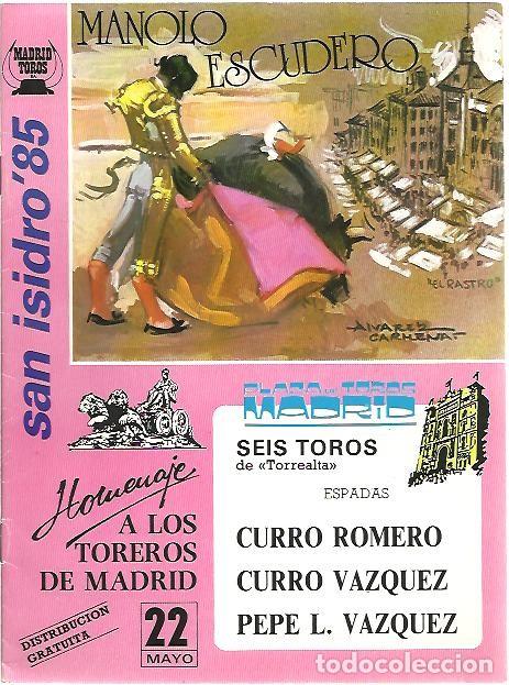 Libros: SAN ISIDRO 85. - PROGRAMA. - Foto 1