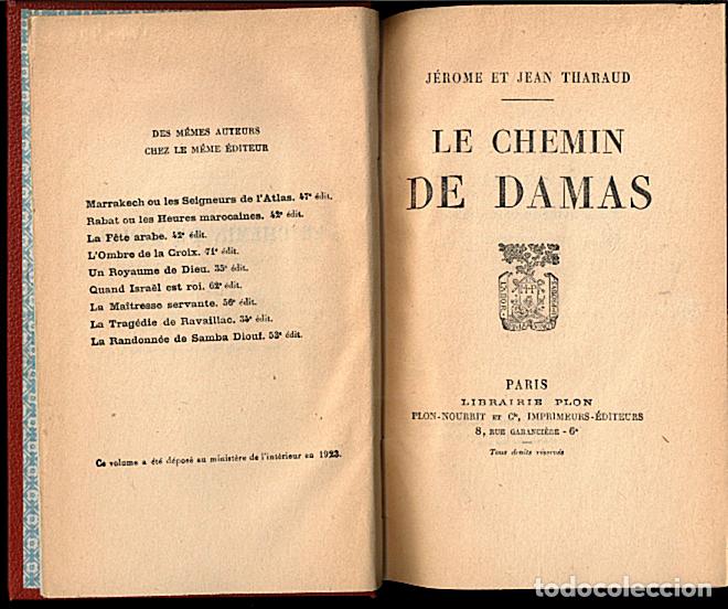Libros: LE CHEMIN DE DAMAS. - THARAUD, J. y J. - Foto 1