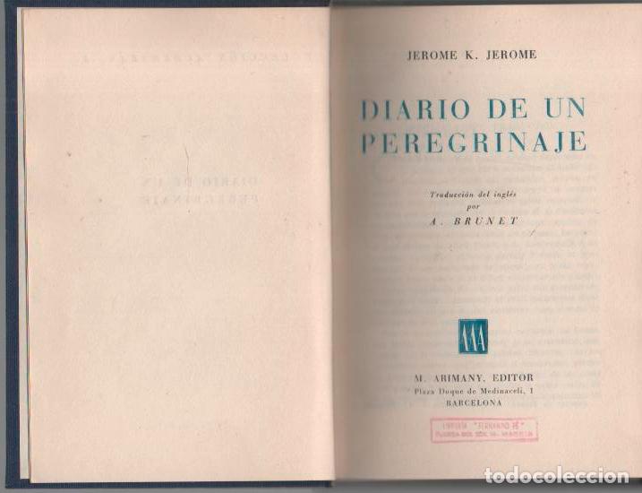 Libros: DIARIO DE UN PEREGRINAJE. - JEROME, Jerome k. - Foto 1